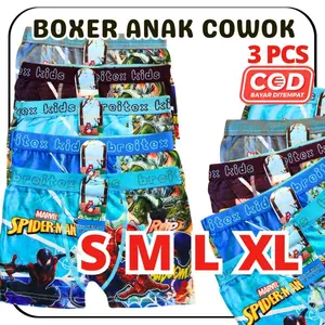3PCS Celana Dalam BOXER Anak Laki Laki HAPPY BOY / CD anak BOXER Karakter