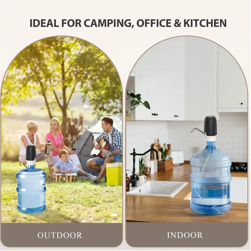 Portable Electric Water Bottle Pump, 1 Count USB Rechargeable 5 Gallon Water Bottle Pump, Household Water Dispenser, Drinking Utensils for Home Office 8