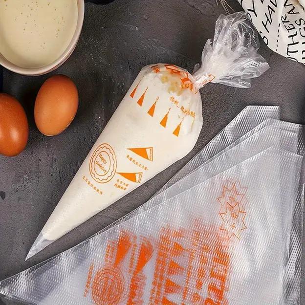 (50Pcs ) Plastik Segitiga Piping Papping Bag | Plastik Segitiga Tebal Buat Dekorasi Kue Cake Whipcream | Plastik Contong Penghias Kue | Plastik Buttercream Kue