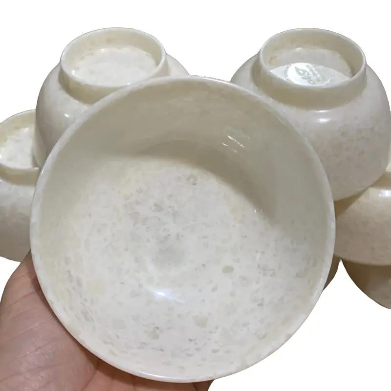 20 cái chén cơm Vân đá be ka trắng kích thước ngang là 11cm