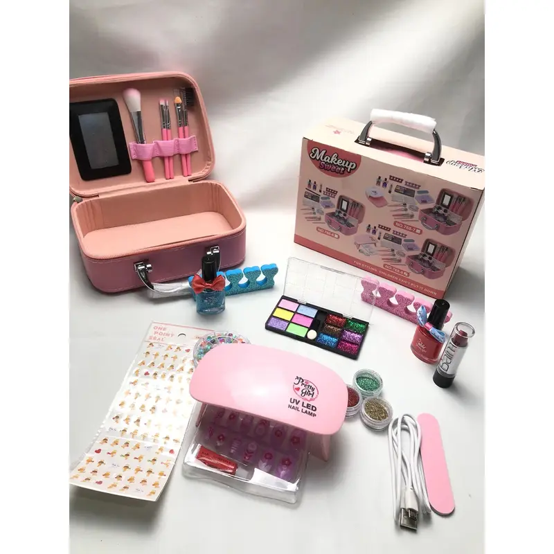 WD Mainan Make Up Bag Mermaid / Alat Rias Anak Fungsi Real / Children Pretend Play / Glamous Beauty Bag / Nail Art Princess 1