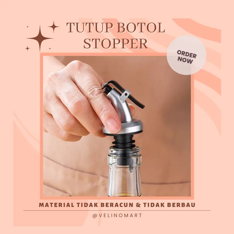 Tutup Botol Stopper Dispenser Multifungsi Penuang Minyak / Tutup Botol Corong Anti Tumpah / Tutup Botol Minyak Kecap Sirup Wine Stopper / Tutup Botol Multifungsi Sirup / Bottle Saos Goreng Penutup Penuang / Bottle Stopper Dispenser Minyak Kecap Serbaguna 2