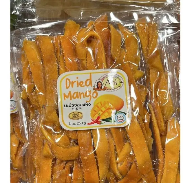 bc-Snack Cemilan Buah mangga Kering Dried Mango AOI 250 Gr Ada Original dan Spicy Enak Banget Ori Thailand/dried mangga AOI/Bento Juhi Aoi 1
