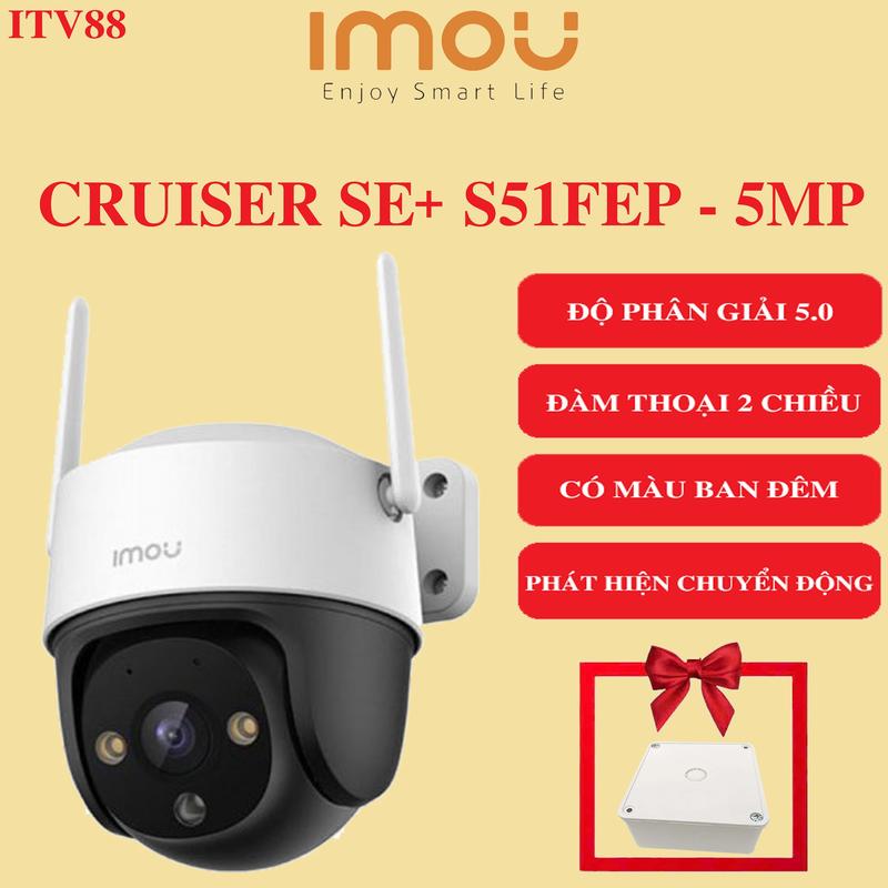 Camera Imou Ngoài Trời Cruiser SE+ 5M - S51FEP và 3M - S31FEP l Xoay 360 l Có Màu Đêm l Đàm thoại 2 chiều I Bảo hành 2 năm Đèn life p2 camera