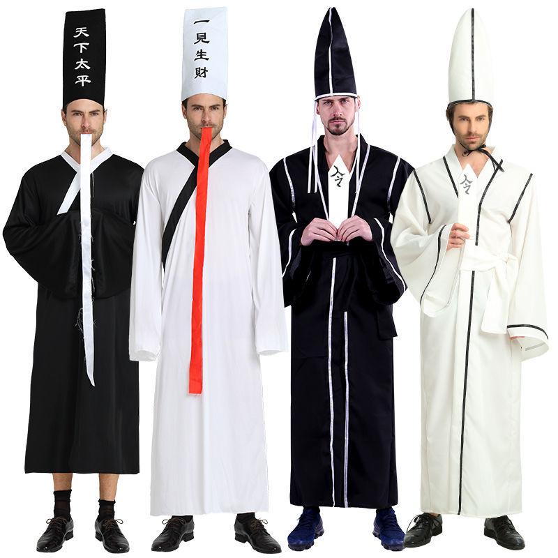 Người Đàn Ông Trưởng Thành Halloween, Chủ Đề Kinh Dị Người Giết Chóc, Ma Không Mặt, Zombie, Yêu Tinh Đạo Sĩ, Ma Quỷ, Quần Áo Lạm Dội Màu Đen Và Trắng, Phong Cách 0