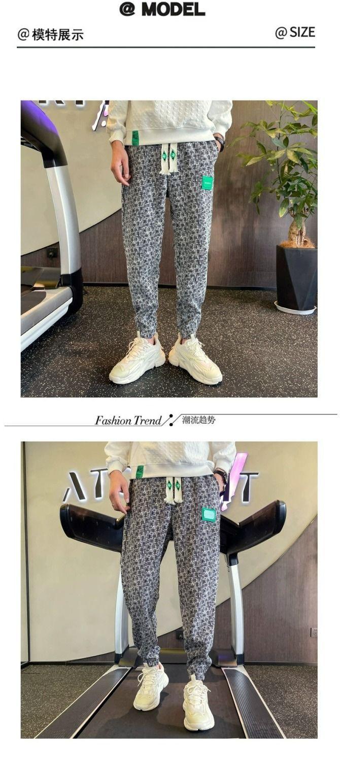 Product Introduction of Quần Jogger Họa Tiết Răng Nanh, Cao Cấp, Dành Cho Nam Giới, Bộ Sưu Tập Mùa Xuân Và Mùa Hè, Thương Hiệu Hợp Xu Hướng Dáng Rộng Rãi, Quần Cropped Thời Trang, Hàng Mới Về 6