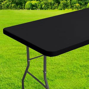 Cubierta de Mesa Elástica Rectangular, 1 Pieza de Mantel de Color Sólido Lavable, Cubierta de Mesa para Fiestas en Casa, Bodas, Picnics, Campamento al Aire Libre