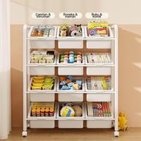 Gambar Paus biru  -   Rak Mainan Anak Roda Rak Susun Plastik Kabinet Buku Tempat Penyimpanan Serbaguna dengan Roda 360 Derajat dan Panel Samping Kokoh - 2K + 4T  | D148-2 dari PAUS BIRU MEDAN Kab. Tangerang 5 Tokopedia