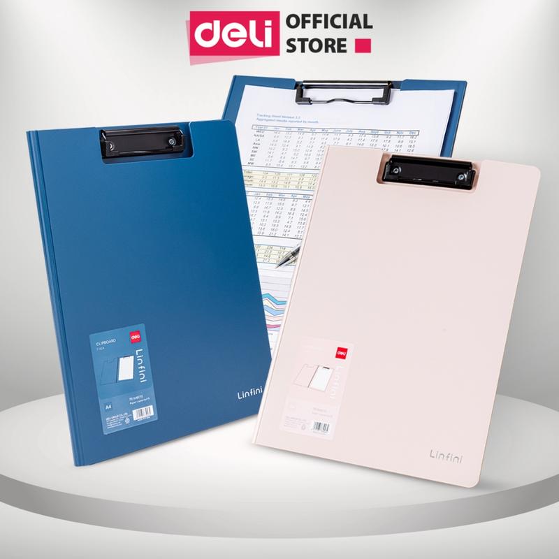 Bìa Trình Ký Nhựa A4 Deli Đôi, Bìa Kẹp Nhựa Giấy, Tài Liệu, Kẹp Hồ Sơ A4 Hai Mặt, Màu Pastel Học Sinh Văn Phòng Tiện Lợi