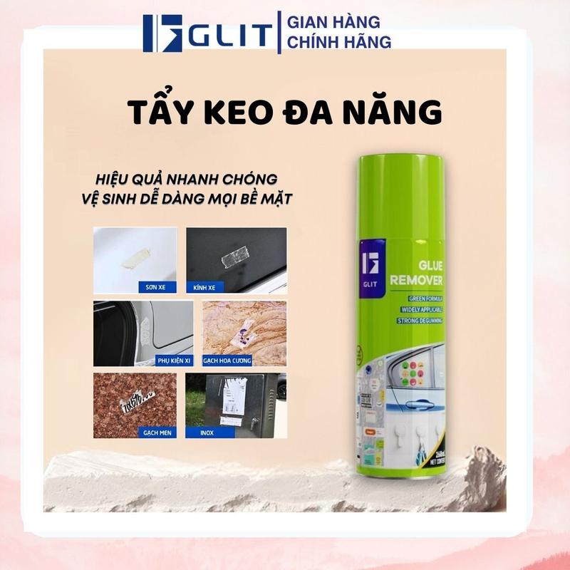 GLIT Bình Xịt Tẩy Keo Đa Năng Vệ Sinh Keo Dính Băng Keo Hai Mặt Trên Tường Dung Tích 268ml Làm Sạch