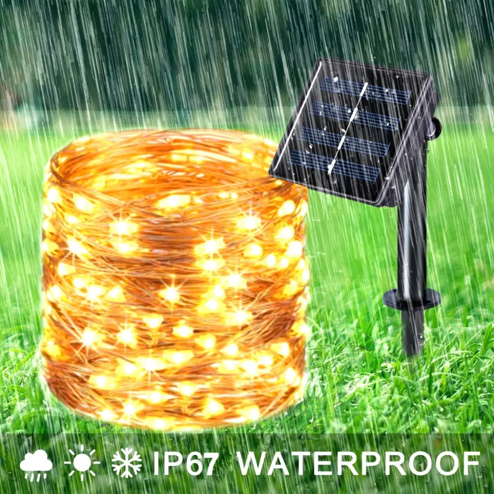 LED Solar Christmas Lights Outdoor Waterproof Solar String Lights for Garden Home Decoration