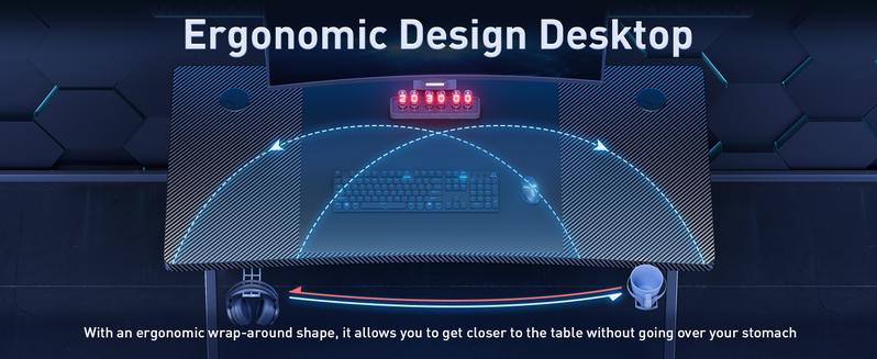 Product Introduction of Gaming Desk 120 x 60cm, Computer Gaming Desk, Gaming PC Desk for Home Office, A Shaped Gaming Table with Cup Holder and Headphone Hook, Simple Assembly, Black 7