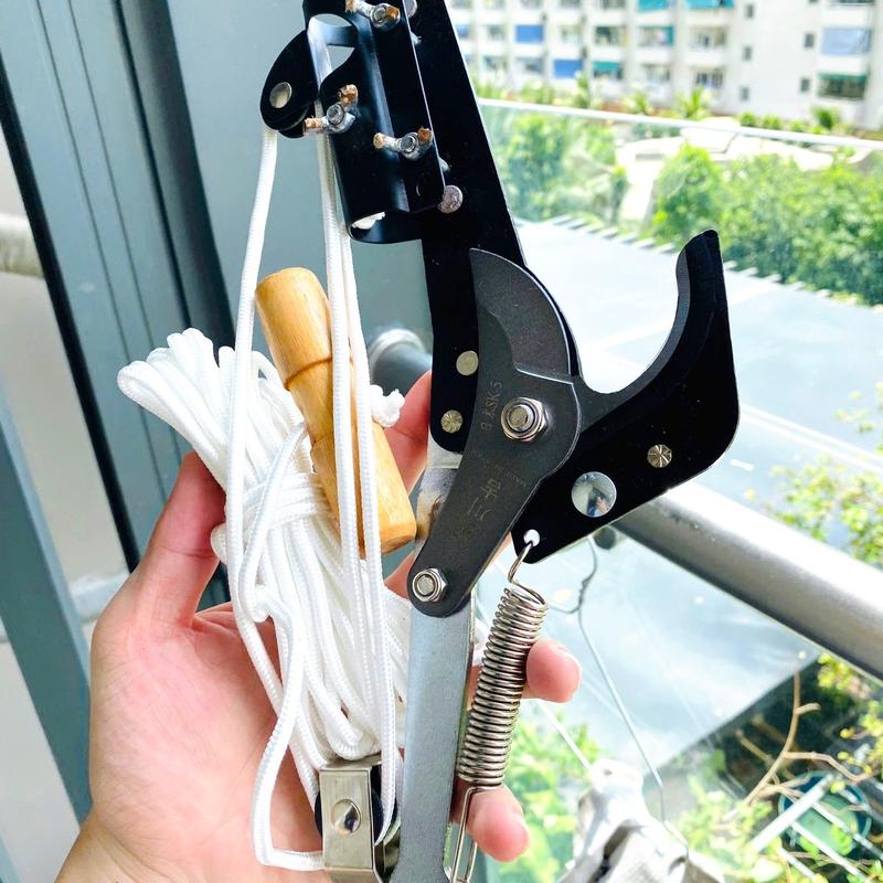 Kéo cắt cành trên cao Japan cán dài dây giật tích hợp lưỡi cưa siêu bén keo cat bodung cucat combo lam