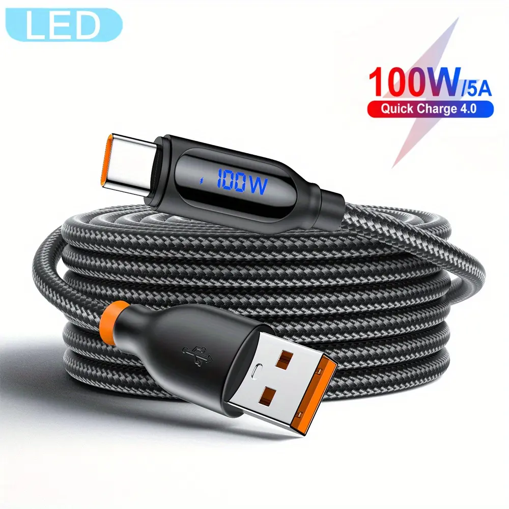 USB Type C Cable For Samsung Xiaomi OnePlus Redmi Super Charge 100W Fast Charging USB C Charger Data Cable Wire Cord