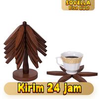 Gambar Wooden Folding Coaster Bentuk Pohon / Tatakan Kayu Tahan Panas & Anti Slip / Alas Panci Wajan Serbaguna Estetik Cocok Untuk Hadiah Rumah Baru - 3-Layer dari sovella.id. Kota Cimahi 1 Tokopedia