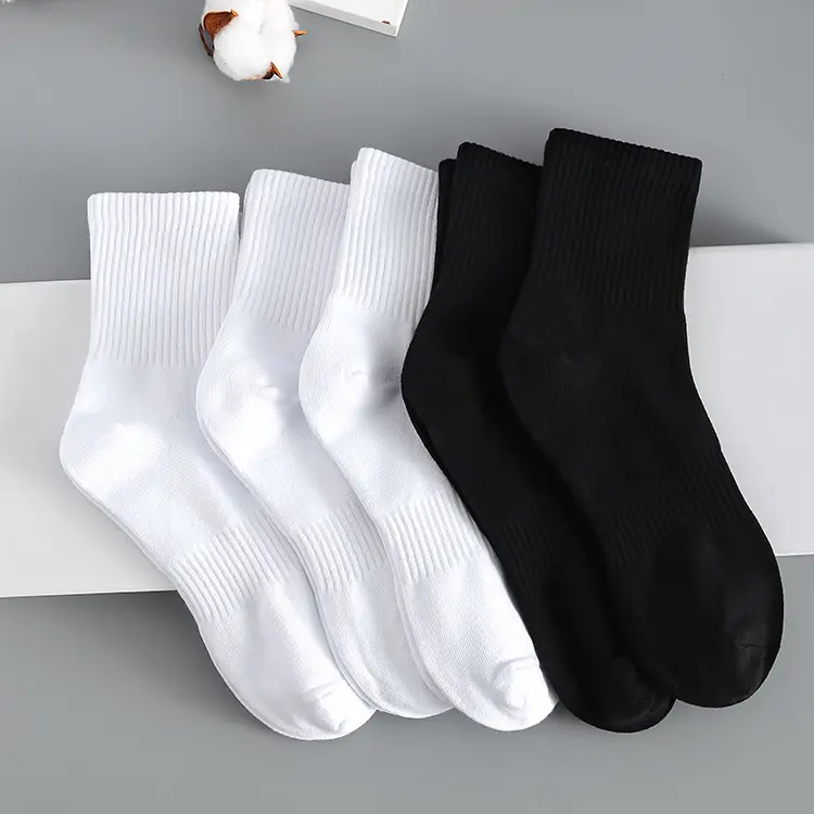 VERYPH Sports Socks Basketball Socks Professional White/Blac