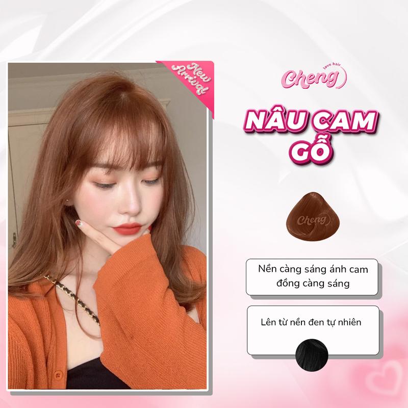 Thuốc Nhuộm Tóc Màu NÂU CAM GỖ Không Tẩy | Chenglovehair Chenglovehairs