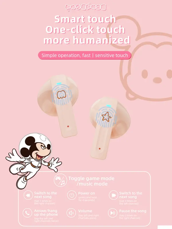 【SALE EXCLUSIVE】Disney DN03 Wireless On Ear headset tws earphone bluetooth headphone bluetooth heng set bluetooth Bass 7