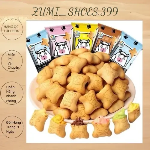 Bánh Gấu Ăn Vặt, Nhân Xu Kem 4 Vị, Nho  (Gói Lẻ 1 Gói ) Socola,bánh Food Snack (TRÊN BAO BÌ CÓ GHI NGÀY SẢN XUẤT/BÁNH CÓ HẠN SỬ DỤNG LÀ 10 THÁNG GHI Ở MẶT SAU BAO BÌ ) KHÁCH ĐỪNG NHẦM LÀ NGÀY HÊT HẠN Ạ ( Về Sll) 0