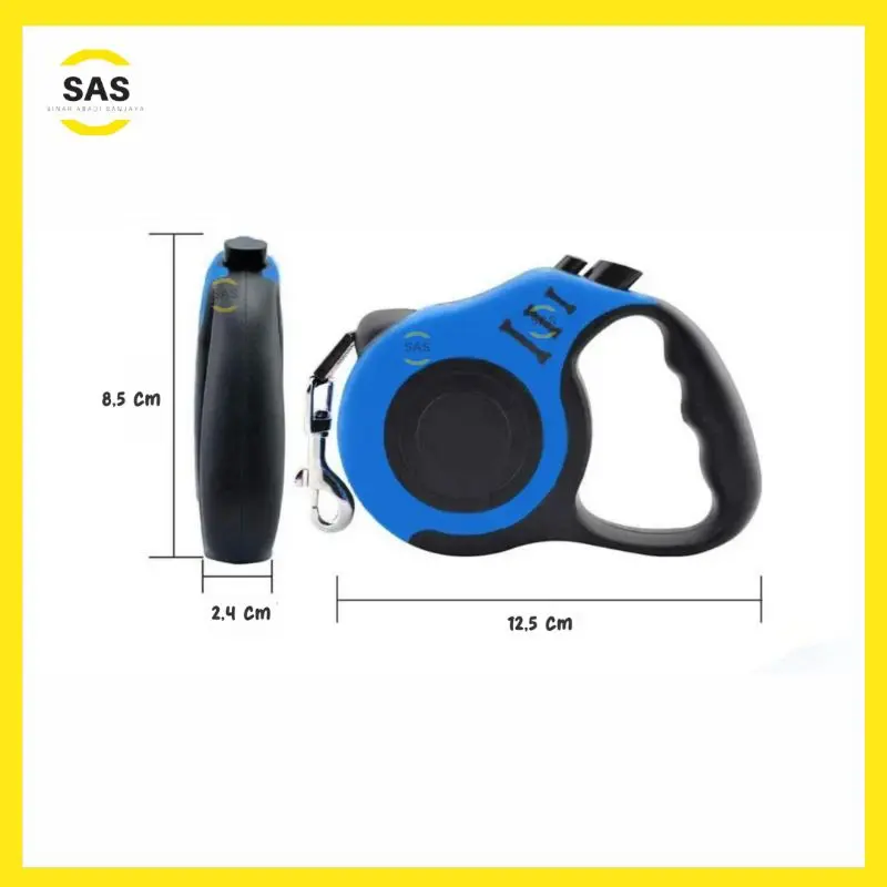 [SAS] Tali Tuntun Hewan / Retractable Dog Leash Anjing Kucing 3Meter & 5Meter Fleksibel dan Otomatis 5