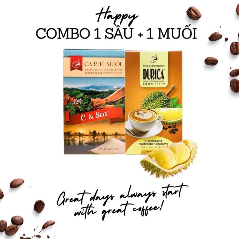 Product Introduction of [ƯU ĐÃI] COMBO CÀ PHÊ 1 HỘP CÀ PHÊ MUỐI + 1 HỘP CÀ PHÊ SẦU RIÊNG THƠM NGON CHUẨN VỊ Coffee Cafe 1