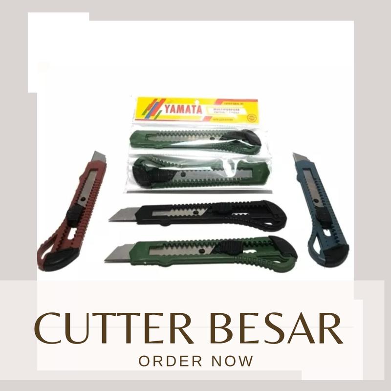 12 Pcs / 1 Renceng Cutter Besar Berkualitas Kuat Kokoh Awet - Shop ...