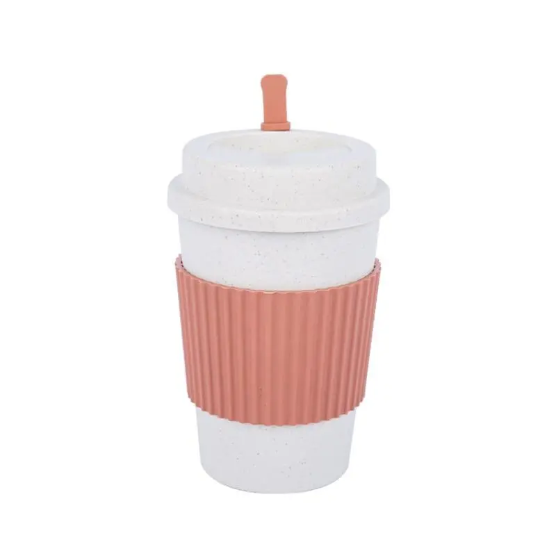 Coffee Cup with Heat Resistant Cup Sleeve, 1 Count Reusable Colorblock Water Cup, Camping Drinking Bottle, Tumbler Cups, Preppy Cups, Water Bottles 0