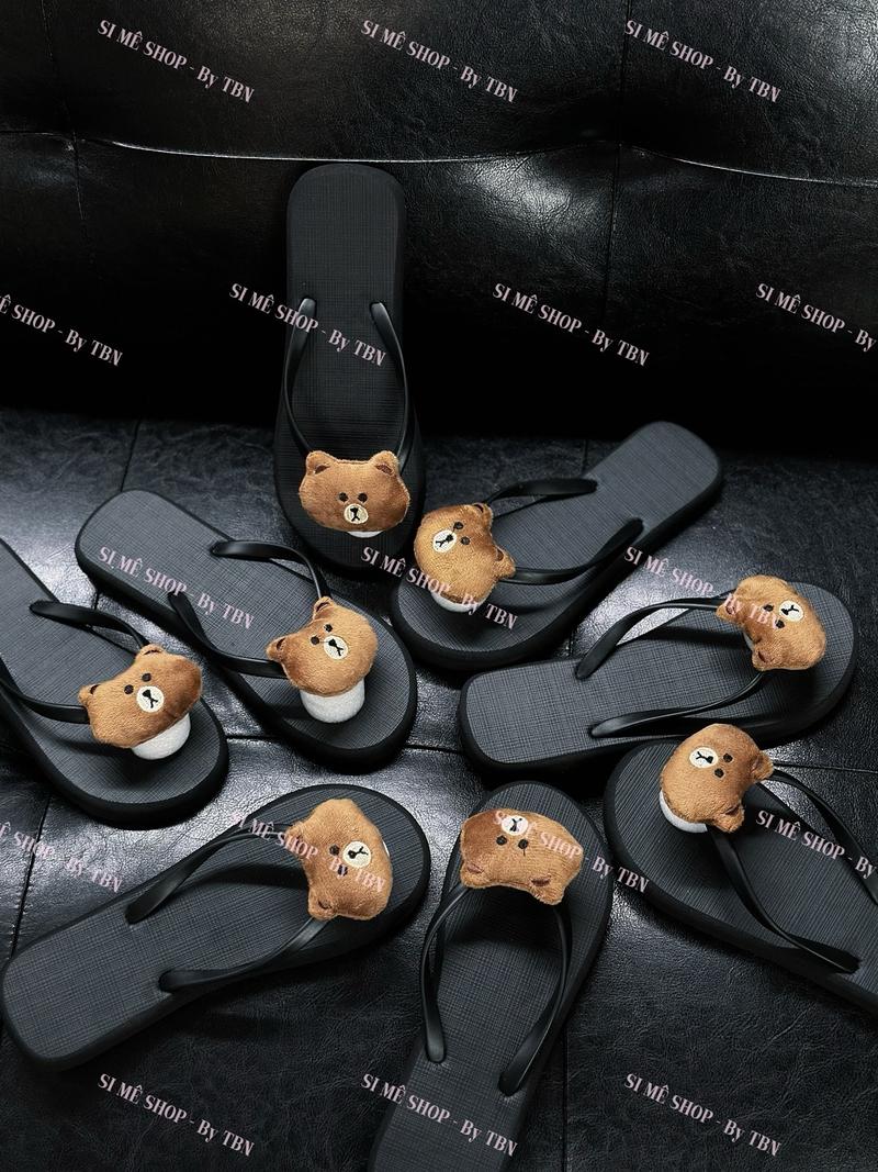 Product Introduction of DÉP KẸP GẤU  CUTE - HÀNG QC - DÉP NỮ - DéP Shoes Women dep hot kieu xỏ vip quai ngang hoa 5