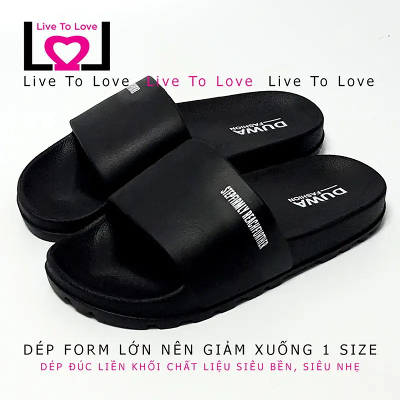 Dép Nam, Nữ Đúc Liền Khối Siêu Nhẹ DUWA - Hàng Chính Hãng - LT193 - Slipper, Dép Đế Bằng Quai Ngang Dép Lê