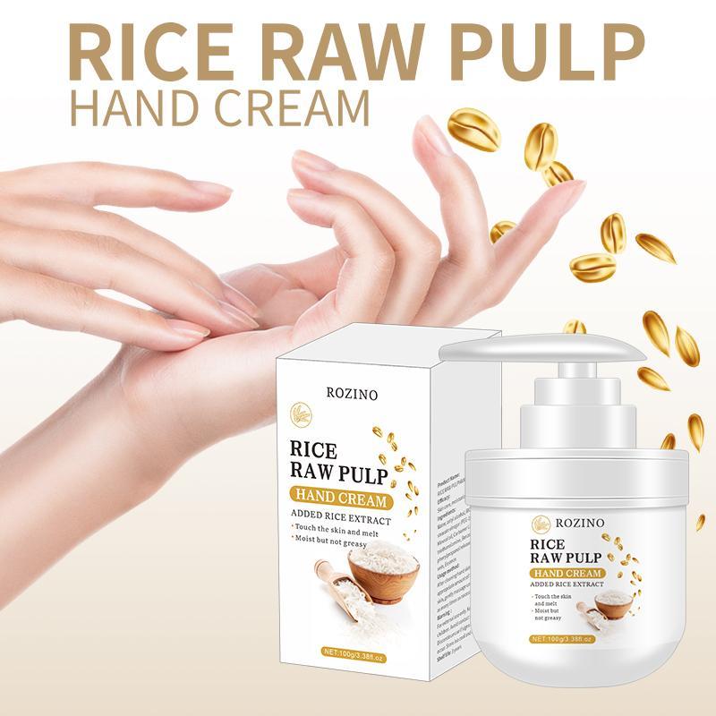 Product Introduction of Rice Raw Pulp Extract Hand Cream, Moisturizing & Soothing Skin Care Cream for Women & Men, Hand Care Product, Christmas Gift 19