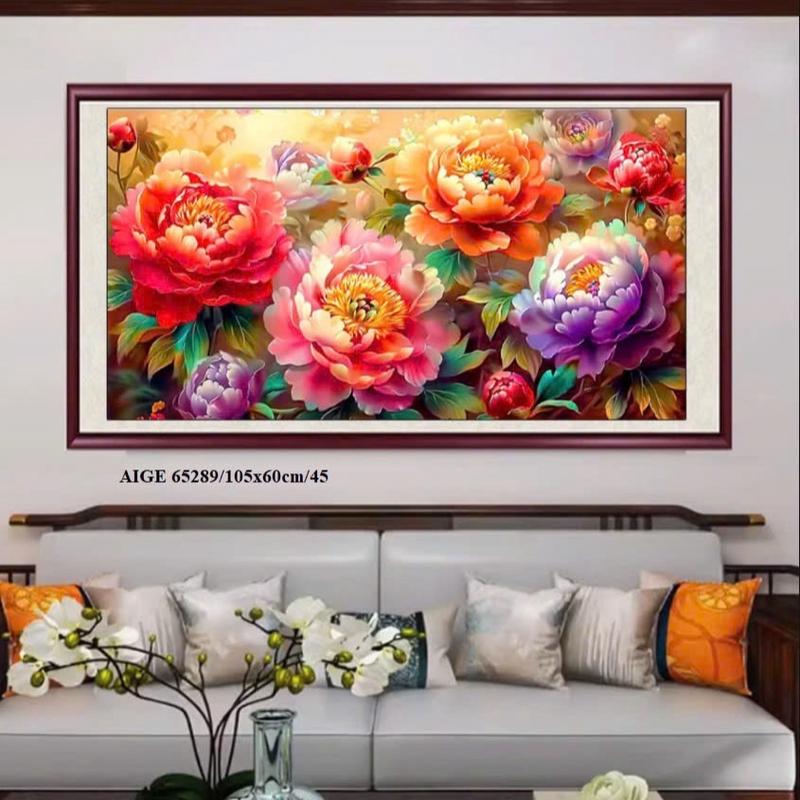 Mẫu mới 2024, TRANH THÊU KÍN HOA MẪU ĐƠN  SIÊU HÓT Handmade Thêu Chữ Làm Đồ Handmade 1