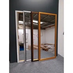 Promo Cermin dinding gantung bingkai ukir 82 X 35 Gold Putih