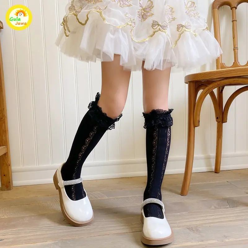 Celana Stocking Jaring Anak Pantyhose Anak Jaring Anak Perempuan  Lolita Gothic Y2k Harajuku Korean 7-12tahun（105-140cm）