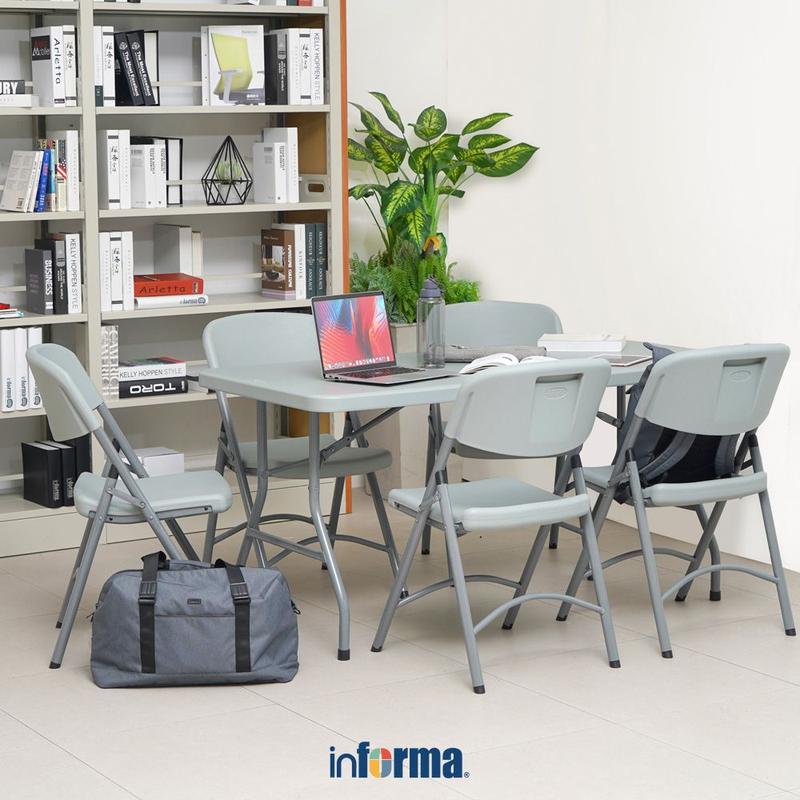 Informa Meja Lipat Serbaguna Plastik HDPE - Abu-Abu - Shop | Tokopedia