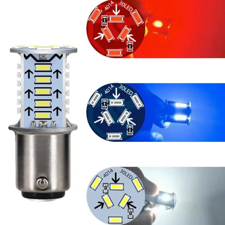 New Motorcycle Flash Stop Lamp 1157-3014-30smd Electric Car Strobe Light Stop Lamp