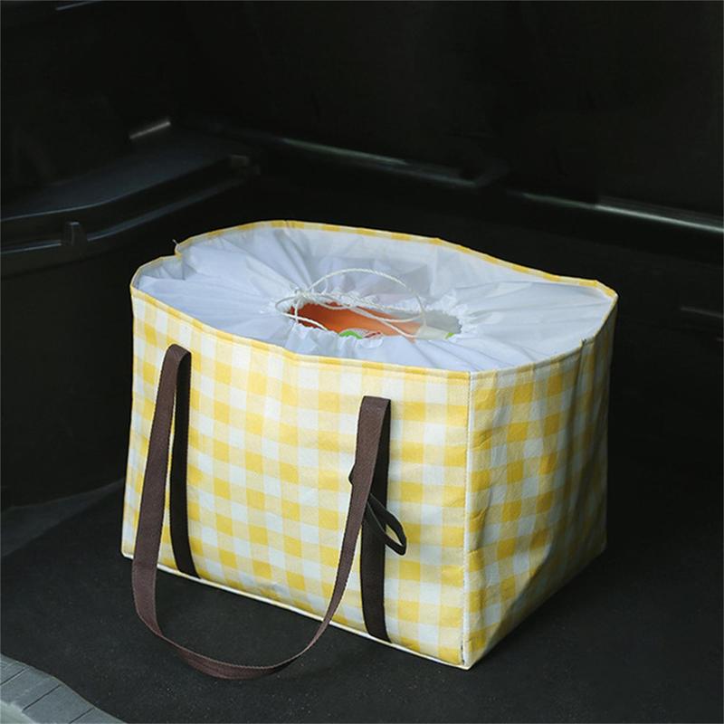 Large Capacity Picnic Basket, 1 Count Portable Foldable Picnic Bag for Spring Holiday Outdoor Camping Picnic, Outdoor Accessories 5