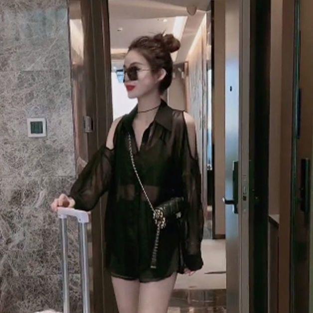 Product Introduction of Áo Voan Trễ Vai Thiết Kế Đẹp Cho Nữ, Thích Hợp Cho Mùa Hè, Mỏng Và Thoáng Khí, Áo Khoác Cardigan, Độc Đáo Và Thanh Lịch, Hàng Mới Về Năm 2024 Top Women Sơ Mi 12