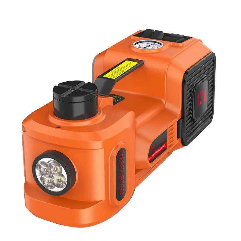 3-in-1 Electric Hydraulic Car Jack, 12V DC 5-ton Car Repair Tool Set, Tire Inflator Pump with LED Flashlight for Car SUV Truck Tire Replacement