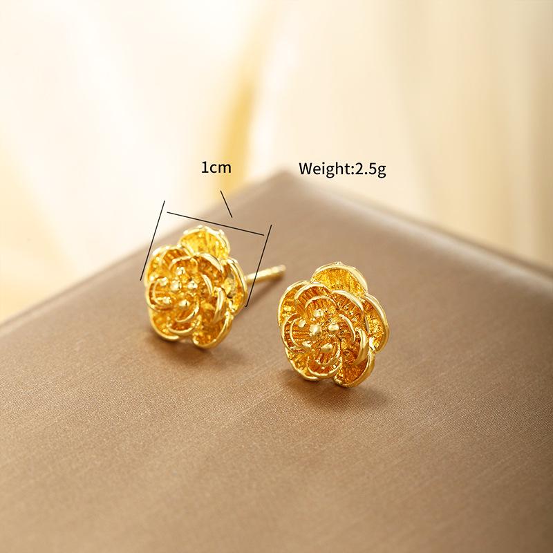 Product Introduction of Flower Stud Earrings! Retro Flower Design, Fairy - style Fashion Jewelry 5