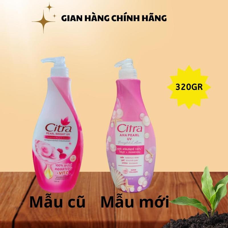 Dưỡng Thể Body Citra Pearl Bright UV Thái Lan 320ml Happyshopthai không dưỡng ẩm kem & sữa dưỡng thể làm trắng không chứa paraben Dưỡng Da Body Dưỡng Body Làm Đẹp Da Women Nữ whitening lotion trộn trang kemtron congthuc Collagen
