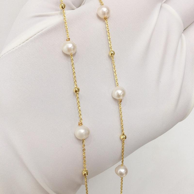 Product Introduction of Natural Jewelry Classic Hot Selling Product Zhuji Pearl Natural Freshwater Pearl Starry Pearl Necklace High-Grade Light Luxury Clavicle Chain Summer 11