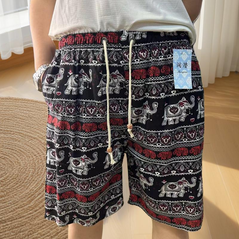Product Introduction of Quần Soóc Đi Biển, Chất Liệu Bông Mùa Hè, Dáng Rộng Vừa Vặn, Dành Cho Nam Giới, In Hình Dân Tộc, Thời Trang Thường Ngày Thích Hợp Mặc Nhà, Đồ Lót Nam, Thiết Kế Đa Màu Nhiệt Đới 14