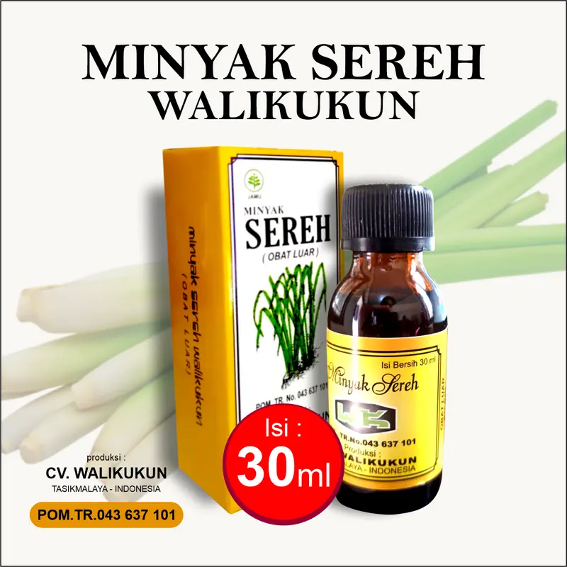 Minyak Sereh Walikukun Original 30 ML, Minyak Herbal Walikukun, Pegal Linu, Gatal di gigit Serangga 2