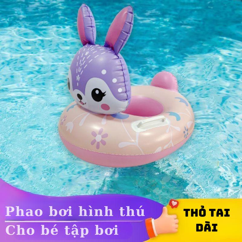Phao bơi xỏ chân hình con thú cho bé tắm bể bơi