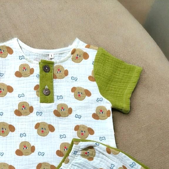 Hàng thiết kế bộ bé trai xô musslin bé từ 8-23kg. 2