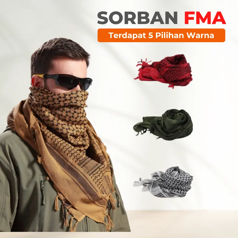 Shemagh FMA Army - Sorban Syal Tactical Selendang palid 2