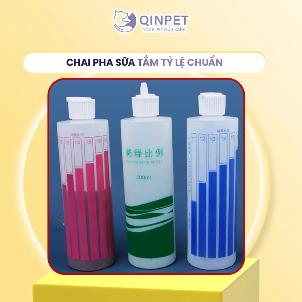 Chai pha sữa tắm, Tỉ lệ chuẩn giúp lưu hương thơm đều trên lông dưỡng lông đúng cách