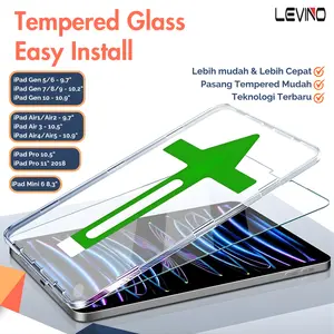 LEVINO Tempered Glass Easy Install for iPad Gen 7/8/9/10 Pro 11" Air4/Air5 Gen 5/6 Air1/2 Antigores Protector