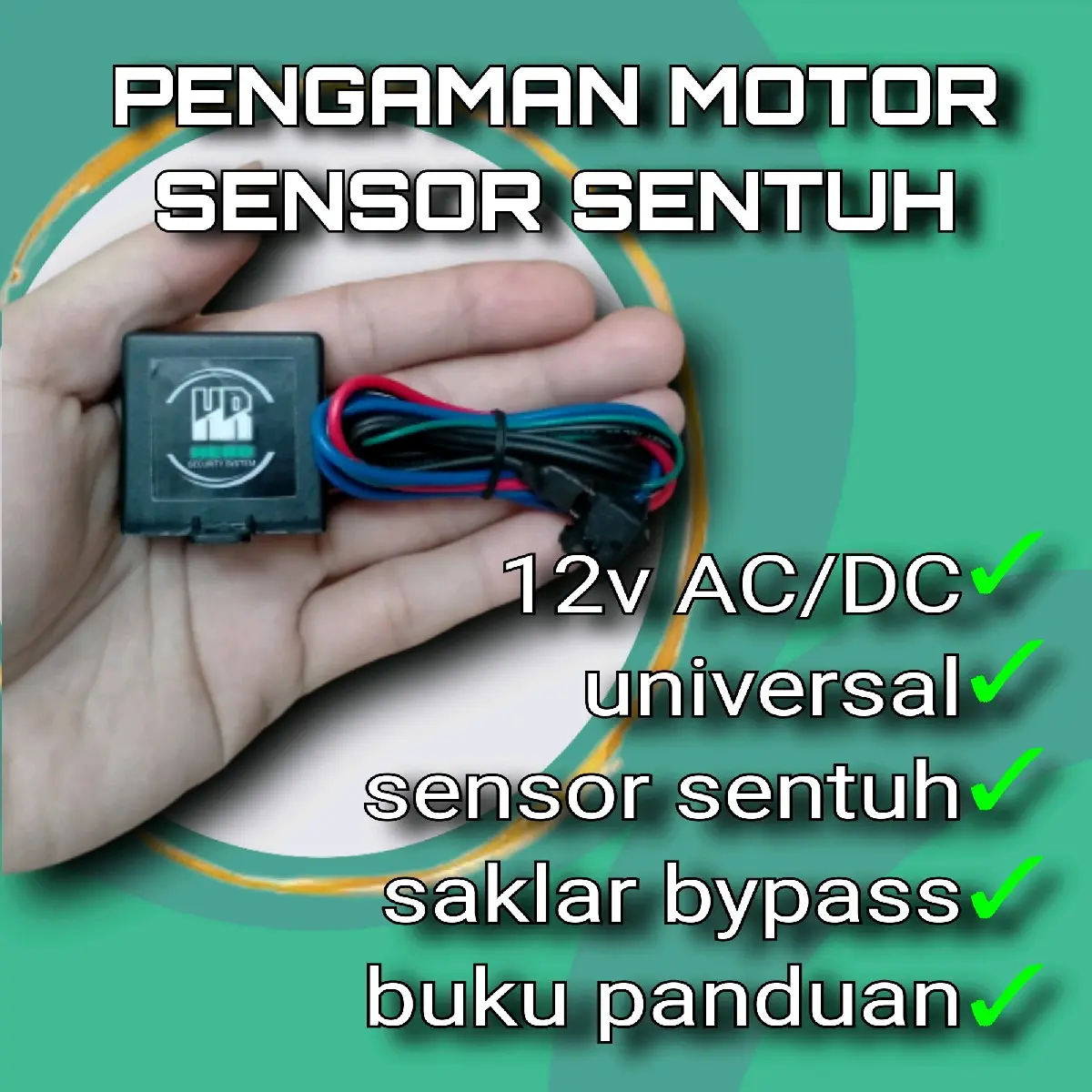 pengaman motor sensor sentuh jari