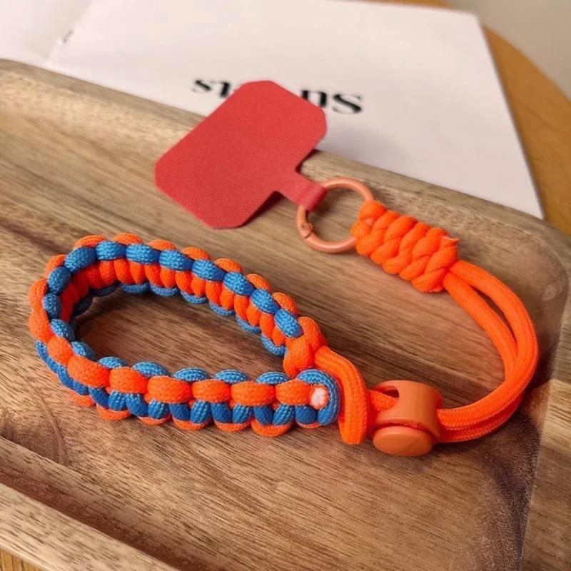 Product Introduction of Suitable for all mobile phone series,iPhone， outdoor anti loss hanging card bracelet, hand woven jewelry, adjustable length, multi-functional universal mobile phone wristband holder 7